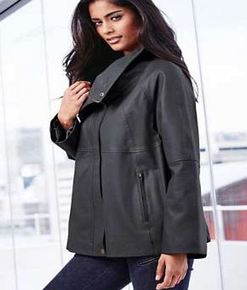 Kaleidoscope Leather Swing Coat