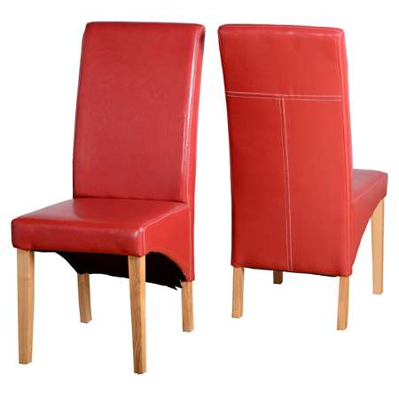 Kaleidoscope Pair of Faux Leather Deep Seat Chairs