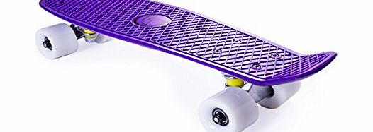 KCT Leisure KCT Retro Skateboard - Purple Deck / White wheels