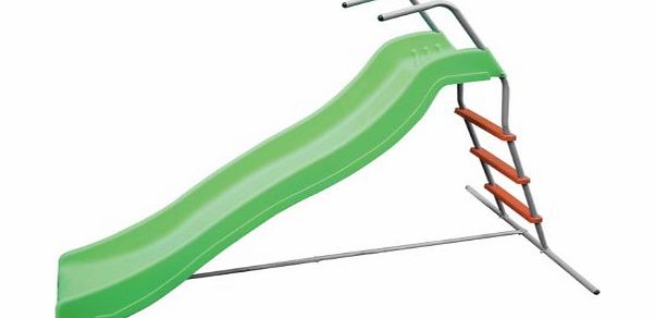 Green amp; Orange Crazy Wavy Slide amp; Step Set Childrens Kids Garden Play Area