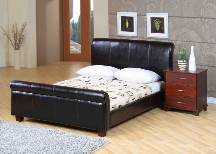 KD Chester 4ft 6 Double Leather Bed