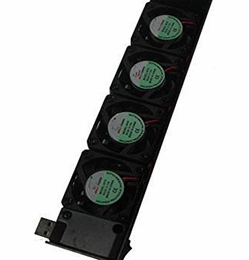 kgljean Black USB 4 Low-noise Sleeve Fans Cooling Fan Cooler For SONY Playstation 3(PS3)