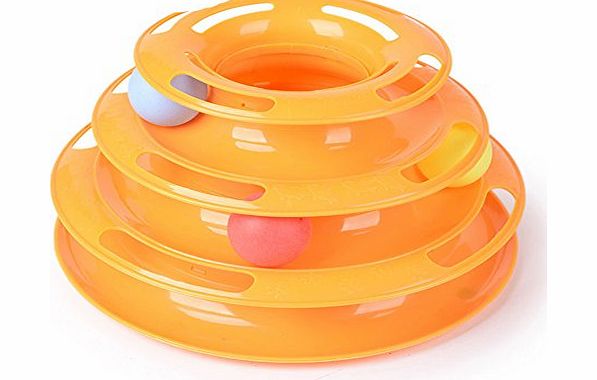 kgljean The New Three Layers Pet Toys Intelligence Crazy Play Tray Cat Play