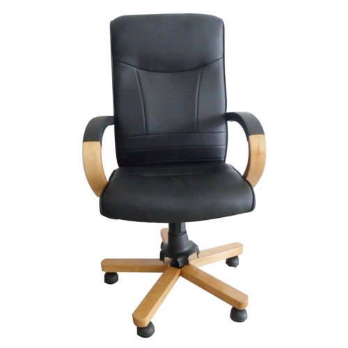 KGM Designs Tuscan Black Leather Office Chair