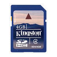 Kingston Memory 4GB SD HC Class 4 Flash Card