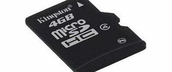 Kingston MicroSDHC Memory Card 4 GB Class 4 Without Adaptor