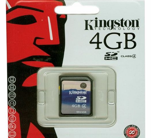 Kingston SD4/4GB Memory 4GB SDHC Class 4 Flash Card