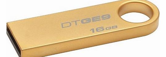 Kingston Technology 16GB DataTraveler USB 2 GE9 DTGE9/16GB with Gold Metal Casing