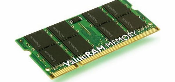 Kingston ValueRAM - Memory - 512 MB - SO DIMM 200-pin - DDR II - 667 MHz / PC2-5300 - CL5 - 1.8 V - unbuffered - non-ECC
