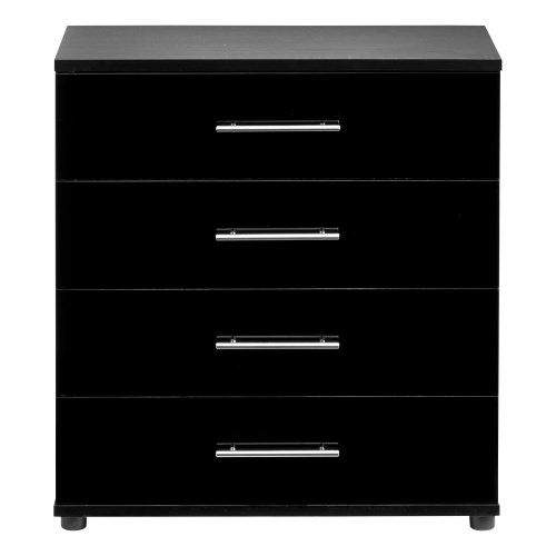 black gloss chest drawers