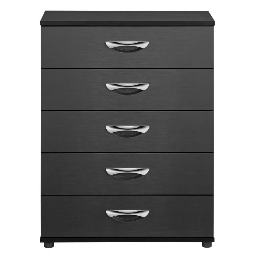 Kingstown Modern 5 Drawer Chest In Black Graphite