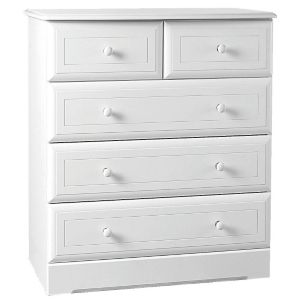 Kingstown Rocco White 2 over 3 Drawer Chest