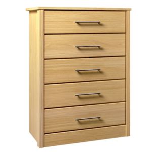 Kingstown Skye Oak 5 Drawer Chest