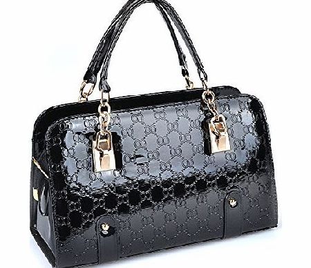 kingthink-UK STBA276 New Women Handbag Shoulder Bags Tote Purse PU Leather Ladies Messenger Hobo Bag (Black)