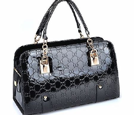 kingthink-UK STBA276 New Women Handbag Shoulder Bags Tote Purse PU Leather Ladies Messenger Hobo Bag (Black)