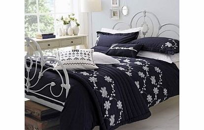 Kirstie Allsopp Lily Bedding Navy Duvet Cover King