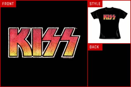 Kiss (Vintage Logo) Skinny T-shirt cid_skb_1230