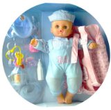 Kisses & Cuddles (Kisses and Cuddles) Drink and Wet Doll with Accessories 38cm (Blue)