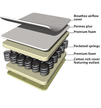 Kit for Kids Trio Pocketed Spring Continental Cot Mattress