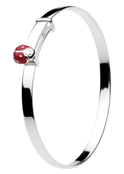 Silver Ladybird Bangle