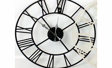 Kitchen Clocks and Wall Clocks Stunning Metal Roman Numeral Clock - Black Iron