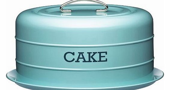 Living Nostalgia Airtight Domed Cake Tin, Blue