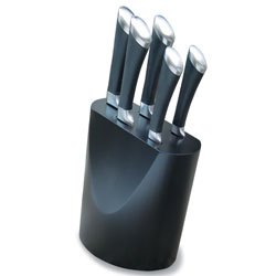 5-Piece Knife Block with Soft Grip Handle