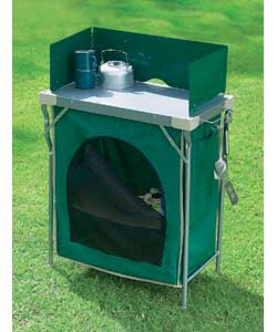 Unit with Shelves and Windshield