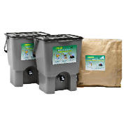 Kitchen Waste Composter Kit 18L (double)