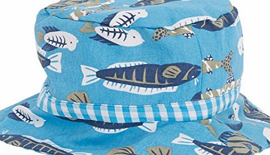 Baby-Boys Reversible Ocean Sunhat, Blue, 12-18 Months (Manufacturer Size:1-3 Years)