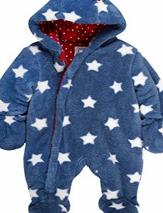 Kite Baby Boys Starry Long Sleeve Snowsuit, Blue (Navy), 3-6 Months