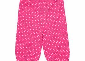 Girls 0-3y pink cotton blend leggings