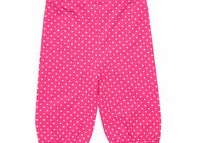 Girls 0-3y pink cotton blend leggings