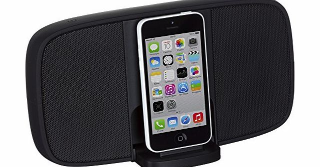 Kitsound  Escape Portable Docking Station with Lightning Connector Compatible with iPhone 5/5S/5C/6/6 Plus, iPod Nano 7th Generation and iPod Touch 5th Generation - Black