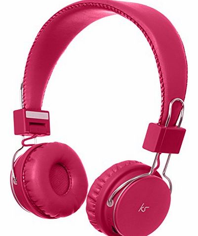 Kitsound  Manhattan Bluetooth Over-Ear Headphones with Mic Compatible with Smartphones, Tablets and MP3 Devices Including iPhone 4/4S/5/5S/5C/6/6 Plus, iPad 2/3/4/Air/Mini, iPod Nano 7th Generation, iP