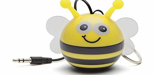 Kitsound  Mini Buddy Bee Speaker Compatible with iPod, iPad 2/3/4/Mini, iPhone 3G/3GS/4/4S/5 and Android Devices