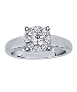 Sterling Silver 0.33ct Diamond Ring Solitaire