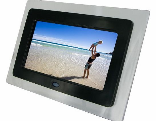 KitVision 7 inch Digital Photo Frame with EU Adapter and Built-In Stand Supporting SD/MMC/MS Memory Cards - Black