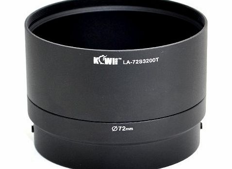 Kiwifotos 72mm Lens Filter Adapter for Fujifilm FinePix S3200, S3250, S3280, S3300, S3350, S3380, S3400, S3450