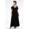 Kiyonna CELINE CHIFFON DRESS IN BLACK