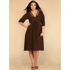 TAWNEY CRISS CROSS DRESS - CHOCOLATE
