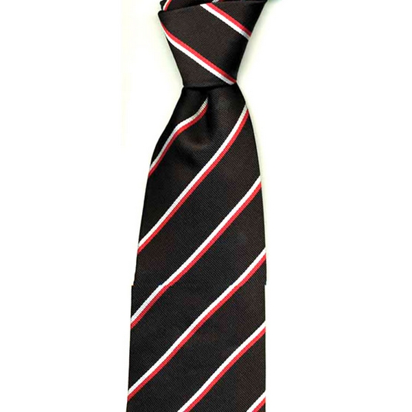KJ Beckett Black/ Red Stripe Skinny Tie by