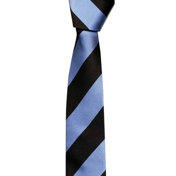 KJ Beckett Blue / Black Stripe Skinny Tie by