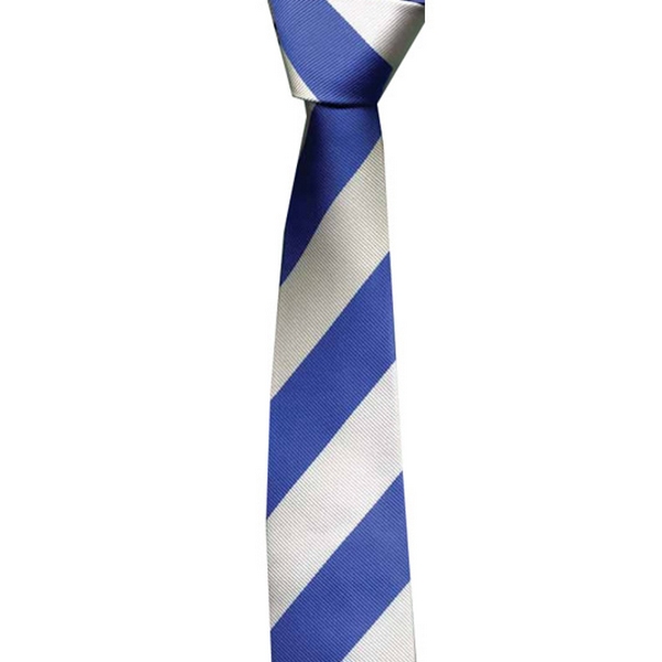 KJ Beckett Blue / White Stripe Skinny Tie by