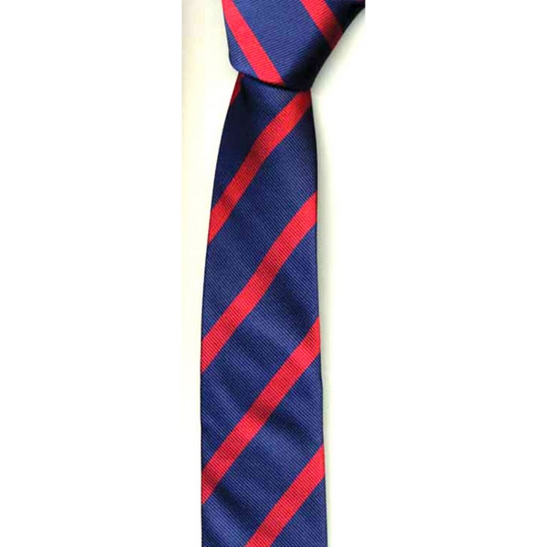 KJ Beckett Blue/ Red Stripe Skinny Tie by