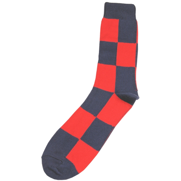 KJ Beckett Navy and Red Harlequin Socks by