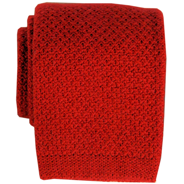 KJ Beckett Red Cashmere Knitted Tie by
