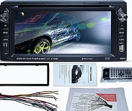 Double Din 6.2 Inch Dash Auto Audio CD DVD Player FM Stereo Radio With Bluetooth+Free Backup Camera