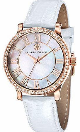 KK-10003-01 Ladies Lily Rose Gold Plated Watch with Swarovski Crystal Bezel