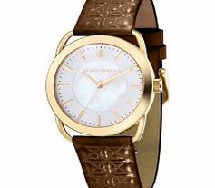 Klaus Kobec Ladies Evelyn Brown Embross Pattern